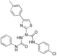 N~1~-(4-CHLOROPHENYL)-1-[4-(4-METHYLPHENYL)-1,3-THIAZOL-2-YL]-N~2~-PHENYL-1,2-HYDRAZINEDICARBOXAMIDE Struktur