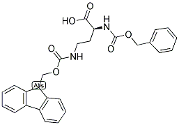 N-ALPHA-BENZYLOXYCARBONYL-N-GAMMA-(9-FLUORENYLMETHYLOXYCARBONYL)-L-2,4-DIAMINOBUTYRIC ACID Struktur