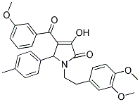 1-(3,4-DIMETHOXYPHENETHYL)-3-HYDROXY-4-(3-METHOXYBENZOYL)-5-(4-METHYLPHENYL)-1,5-DIHYDRO-2H-PYRROL-2-ONE Struktur