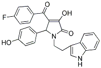 1-(2-(1H-INDOL-3-YL)ETHYL)-4-(4-FLUOROBENZOYL)-3-HYDROXY-5-(4-HYDROXYPHENYL)-1H-PYRROL-2(5H)-ONE Struktur