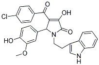 1-(2-(1H-INDOL-3-YL)ETHYL)-4-(4-CHLOROBENZOYL)-3-HYDROXY-5-(4-HYDROXY-3-METHOXYPHENYL)-1H-PYRROL-2(5H)-ONE Struktur