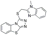 3-(1-METHYL-1H-BENZOIMIDAZOL-2-YLMETHYLSULFANYL)-BENZO[4,5]THIAZOLO[2,3-C][1,2,4]TRIAZOLE Struktur