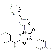 N~1~-(4-CHLOROPHENYL)-1-[4-(4-METHYLPHENYL)-1,3-THIAZOL-2-YL]-N~2~-CYCLOHEXYL-1,2-HYDRAZINEDICARBOXAMIDE Struktur