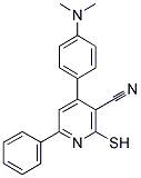 3-PYRIDINECARBONITRILE, 4-[4-(DIMETHYLAMINO)PHENYL]-2-MERCAPTO-6-PHENYL- Struktur