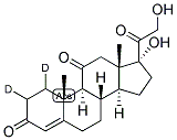 4-PREGNEN-17ALPHA,21-DIOL-3,11,20-TRIONE-1,2-D2 Struktur