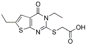 (3,6-DIETHYL-4-OXO-3,4-DIHYDRO-THIENO[2,3-D ]PYRIMIDIN-2-YLSULFANYL)-ACETIC ACID Struktur