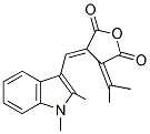 (3E)-3-[(1,2-DIMETHYL-1H-INDOL-3-YL)METHYLENE]-4-(1-METHYLETHYLIDENE)DIHYDROFURAN-2,5-DIONE Struktur