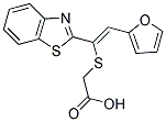 [[(Z)-1-(1,3-BENZOTHIAZOL-2-YL)-2-(2-FURYL)VINYL]THIO]ACETIC ACID Struktur