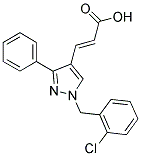 (2E)-3-[1-(2-CHLOROBENZYL)-3-PHENYL-1H-PYRAZOL-4-YL]ACRYLIC ACID Struktur