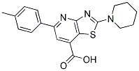 5-(4-METHYLPHENYL)-2-PIPERIDIN-1-YL[1,3]THIAZOLO[4,5-B]PYRIDINE-7-CARBOXYLIC ACID Struktur