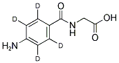 4-AMINOBENZOYL-D4-GLYCINE Struktur