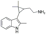 2-[2,2-DIMETHYL-3-(2-METHYL-1H-INDOL-3-YL)CYCLOPROPYL]ETHANAMINE Struktur