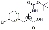 (S)-3-(3-BROMO-PHENYL)-2-(TERT-BUTOXYCARBONYLAMINO-METHYL)-PROPIONIC ACID Struktur