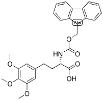 (S)-2-(9H-FLUOREN-9-YLMETHOXYCARBONYLAMINO)-4-(3,4,5-TRIMETHOXY-PHENYL)-BUTYRIC ACID Struktur