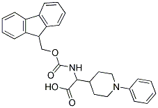 [(9H-FLUOREN-9-YLMETHOXYCARBONYLAMINO)]-(1-PHENYL-PIPERIDIN-4-YL)-ACETIC ACID Struktur