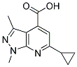 6-CYCLOPROPYL-1,3-DIMETHYL-1H-PYRAZOLO[3,4-B]PYRIDINE-4-CARBOXYLIC ACID Struktur