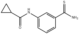 N-[3-(AMINOCARBONOTHIOYL)PHENYL]CYCLOPROPANECARBOXAMIDE Struktur