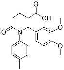 2-(3,4-DIMETHOXYPHENYL)-1-(4-METHYLPHENYL)-6-OXOPIPERIDINE-3-CARBOXYLIC ACID Struktur