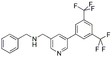 (5-[3,5-BIS(TRIFLUOROMETHYL)PHENYL]PYRIDIN-3-YL)-N-BENZYLMETHANAMINE Struktur