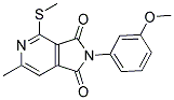 2-(3-METHOXYPHENYL)-6-METHYL-4-(METHYLTHIO)-1H-PYRROLO[3,4-C]PYRIDINE-1,3(2H)-DIONE Struktur