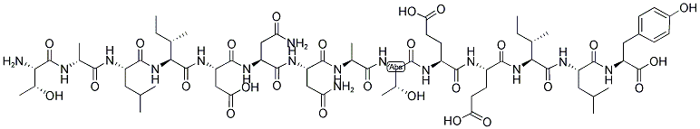 H-THR-D-ALA-LEU-ILE-ASP-ASN-ASN-ALA-THR-GLU-GLU-ILE-LEU-TYR-OH Struktur