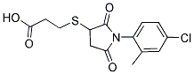 3-{[1-(4-CHLORO-2-METHYLPHENYL)-2,5-DIOXOPYRROLIDIN-3-YL]THIO}PROPANOIC ACID Struktur