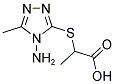 2-[(4-AMINO-5-METHYL-4H-1,2,4-TRIAZOL-3-YL)SULFANYL]PROPANOIC ACID Struktur