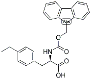 (R)-3-(4-ETHYL-PHENYL)-2-(9H-FLUOREN-9-YLMETHOXYCARBONYLAMINO)-PROPIONIC ACID Struktur