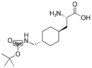 (S)-TRANS-4-(T-BUTYLOXYCARBONYL-AMINOMETHYL)-CYCLOHEXYLALANINE Struktur