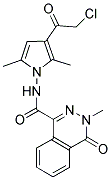 N-[3-(CHLOROACETYL)-2,5-DIMETHYL-1H-PYRROL-1-YL]-3-METHYL-4-OXO-3,4-DIHYDROPHTHALAZINE-1-CARBOXAMIDE Struktur