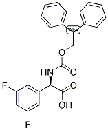 (R)-(3,5-DIFLUORO-PHENYL)-[(9H-FLUOREN-9-YLMETHOXYCARBONYLAMINO)]-ACETIC ACID Struktur