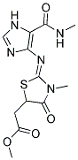 METHYL [(2Z)-3-METHYL-2-({5-[(METHYLAMINO)CARBONYL]-1H-IMIDAZOL-4-YL}IMINO)-4-OXO-1,3-THIAZOLIDIN-5-YL]ACETATE Struktur