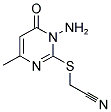 [(1-AMINO-4-METHYL-6-OXO-1,6-DIHYDROPYRIMIDIN-2-YL)THIO]ACETONITRILE Struktur