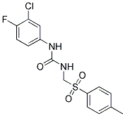 N-(3-CHLORO-4-FLUOROPHENYL)-N'-{[(4-METHYLPHENYL)SULFONYL]METHYL}UREA Struktur