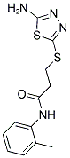 3-[(5-AMINO-1,3,4-THIADIAZOL-2-YL)THIO]-N-(2-METHYLPHENYL)PROPANAMIDE Struktur