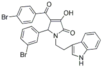 1-(2-(1H-INDOL-3-YL)ETHYL)-4-(4-BROMOBENZOYL)-5-(3-BROMOPHENYL)-3-HYDROXY-1H-PYRROL-2(5H)-ONE Struktur