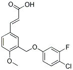 (2E)-3-(3-[(4-CHLORO-3-FLUOROPHENOXY)METHYL]-4-METHOXYPHENYL)-2-PROPENOIC ACID Struktur