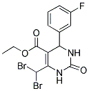 ETHYL 6-(DIBROMOMETHYL)-4-(3-FLUOROPHENYL)-2-OXO-1,2,3,4-TETRAHYDRO-5-PYRIMIDINECARBOXYLATE Struktur