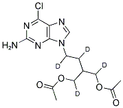 9-(4-ACETOXY-3-ACETOXYMETHYLBUTYL)-2-AMINO-6-CHLOROPURINE-D4 Struktur