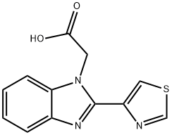 [2-(1,3-THIAZOL-4-YL)-1H-BENZIMIDAZOL-1-YL]ACETIC ACID Struktur