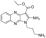 2-AMINO-1-(3-AMINO-PROPYL)-1H-PYRROLO[2,3-B]QUINOXALINE-3-CARBOXYLIC ACID ETHYL ESTER Struktur