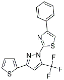 4-PHENYL-2-[3-THIEN-2-YL-5-(TRIFLUOROMETHYL)-1H-PYRAZOL-1-YL]-1,3-THIAZOLE Struktur