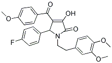 1-(3,4-DIMETHOXYPHENETHYL)-5-(4-FLUOROPHENYL)-3-HYDROXY-4-(4-METHOXYBENZOYL)-1,5-DIHYDRO-2H-PYRROL-2-ONE Struktur