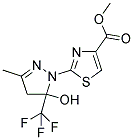 METHYL 2-[5-HYDROXY-3-METHYL-5-(TRIFLUOROMETHYL)-4,5-DIHYDRO-1H-PYRAZOL-1-YL]-1,3-THIAZOLE-4-CARBOXYLATE Struktur