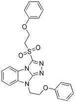 3-(2-PHENOXY-ETHANESULFONYL)-9-(2-PHENOXY-ETHYL)-9H-BENZO[4,5]IMIDAZO[2,1-C][1,2,4]TRIAZOLE Struktur