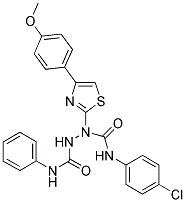 N~1~-(4-CHLOROPHENYL)-1-[4-(4-METHOXYPHENYL)-1,3-THIAZOL-2-YL]-N~2~-PHENYL-1,2-HYDRAZINEDICARBOXAMIDE Struktur