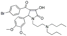 4-(4-BROMOBENZOYL)-1-(3-(DIBUTYLAMINO)PROPYL)-5-(3,4-DIMETHOXYPHENYL)-3-HYDROXY-1H-PYRROL-2(5H)-ONE Struktur