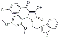 1-(2-(1H-INDOL-3-YL)ETHYL)-4-(4-CHLOROBENZOYL)-5-(2,4-DIMETHOXYPHENYL)-3-HYDROXY-1H-PYRROL-2(5H)-ONE Struktur