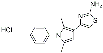 4-(2,5-DIMETHYL-1-PHENYL-1H-PYRROL-3-YL)-1,3-THIAZOL-2-AMINE HYDROCHLORIDE Struktur