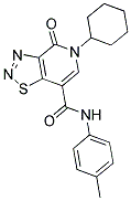 5-CYCLOHEXYL-N-(4-METHYLPHENYL)-4-OXO-4,5-DIHYDRO[1,2,3]THIADIAZOLO[4,5-C]PYRIDINE-7-CARBOXAMIDE Struktur